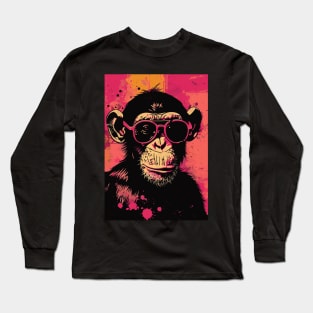 Banksy Graffiti monkey Long Sleeve T-Shirt